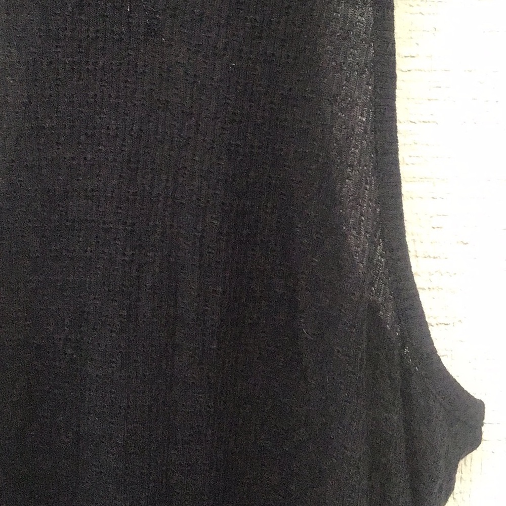 Free People Nora Lace overlay crochet knit black midi racerback sleeveless Dress - Picture 12 of 16